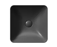 GSI SAND/NUBES keramické umyvadlo na desku 38x38cm, černá mat (5)