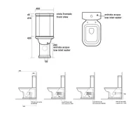 KERASAN WALDORF WC kombi, spodní/zadní odpad, černá-chrom (2)