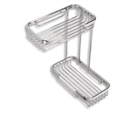 NOVASERVIS Dvojitá police malá nízká "L" Drátěný program chrom - 6074,0