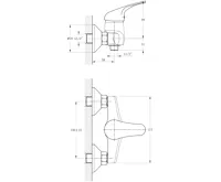 BRUCKNER HOFFER nástěnná sprchová baterie, chrom (4)