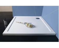 POLYSAN AURA sprchová vanička z litého mramoru, čtverec 100x100cm, bílá (4)