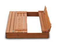 Dřevěné Pískoviště 120x120 cm - barva týk (6)