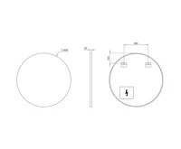 SAPHO VELUR kulaté zrcadlo s LED podsvícením ø 80cm (9)