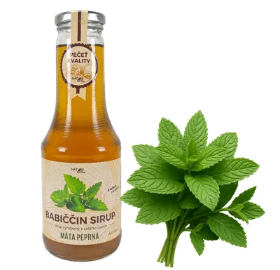 Nature NoTea s.r.o. Babiččin bylinný sirup - Máta 0.5l