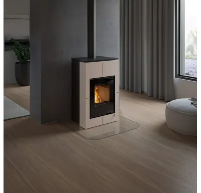 HS Flamingo Sklo pod kamna - Oblouk 1000x1000 mm / 2xR200 / 6 mm