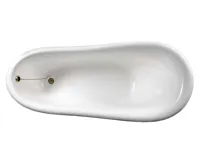 POLYSAN RETRO volně stojící vana 147x69,5x67,5cm, nohy bronz, černá/bílá (3)