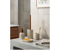 SAPHO CRAFT WC štětka na postavení, acacia/béžová (3)