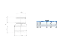 HS Flamingo Redukce 150/125 mm, pozink (1)