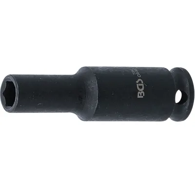 BGS Silová nástrčná hlavice, šestihranná, prodloužená,  6,3 mm (1/4"),  6 mm