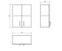 AQUALINE SIMPLEX ECO závěsná skříňka 60x60x24cm (6)