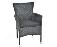 Zahradní křeslo BARCELONA antracit s poduškou IWH-1010004 sada 2ks (1)