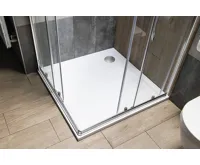 AQUALINE TECMI sprchová vanička z litého mramoru, čtverec 70x70cm, bílá (4)