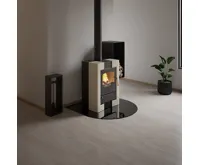 Sklo pod kamna - FLAMINGO Kapka 1100x1100 mm, černé, fazeta / 6 mm Sklo pod kamna - FLAMINGO Kapka 1100x1100 mm, černé, fazeta / 6 mm