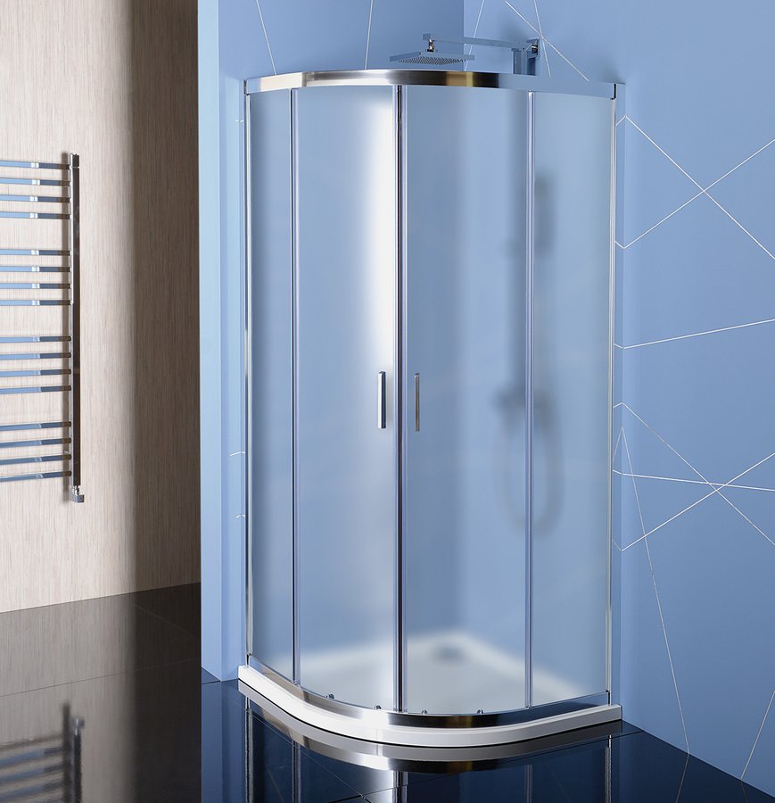POLYSAN EASY LINE čtvrtkruhová sprchová zástěna 900x900mm, sklo BRICK