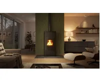 HS Flamingo Krbová kamna AQUAFLAM ® 12 s výměníkem - černá, základní regulace (33)