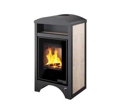 HS Flamingo Krbová kamna AQUAFLAM VARIO ® BARMA 11/7kW dlažba Bělený Dub