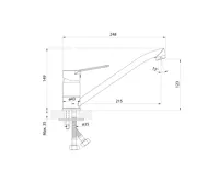 AQUALINE SINTRA stojánková dřezová baterie, chrom (2)