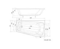 AQUALINE BEROUNKA rohová vana 160x90x42cm, pravá, bílá (2)