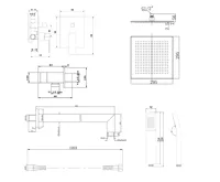 SAPHO LATUS podomítkový sprchový set s pákovou baterií, 2 výstupy, chrom (2)