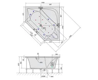 POLYSAN FLOSS HYDRO-AIR hydromasážní vana, 145x145x50cm, bílá (7)