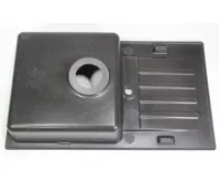 GRANISIL ARCOS 770.0 Granitový dřez s odkapem, černý (16)