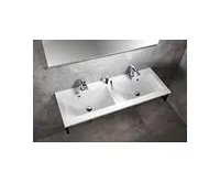 SAPHO YUKON dvojumyvadlo, litý mramor, 120x45cm, bílá (1)