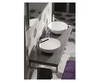 SAPHO THIN umyvadlo na desku, Rockstone Ø 39 cm, bílá mat (1)