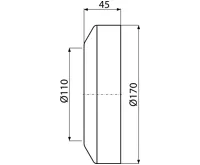 ALCAPLAST WC rozeta malá 110 mm, PP, bílá A98 (1)