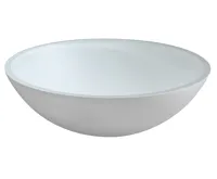 SAPHO TELICA skleněné umyvadlo na desku Ø 42cm, bílá mat (5)