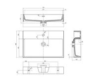 SAPHO AQUATIC umyvadlo, litý mramor, 70x46cm, bílá (5)
