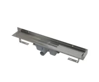 ALCAPLAST Podlahový žlab s okrajem pro plný rošt a s pevným límcem ke stěně APZ16-950