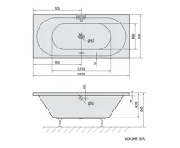 POLYSAN VIVA B obdélníková vana 185x80x47cm, bílá (7)