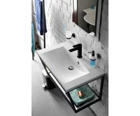 SAPHO MARIA umyvadlo, litý mramor, 75x46cm, bez otvoru, bílá (3)