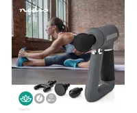 Sportovní masážní pistole se 6-režimy masáže na USB, šedá (1)