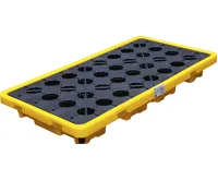 BGS Vana pro vypouštění a odkapávání oleje, s mřížkovým roštem, pro sudy 2× 200 l BGS Vana pro vypouštění a odkapávání oleje, s mřížkovým roštem, pro sudy 2× 200 l