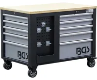 BGS Dílenský vozík, 2× 5 zásuvek, 1 skříňka, prázdný