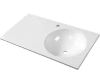 SAPHO JUNO umyvadlo, litý mramor, 80x47cm, pravé, bílá SAPHO JUNO umyvadlo, litý mramor, 80x47cm, pravé, bílá