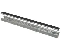 ALCAPLAST Drenážní žlab 100 mm nastavitelný + Rošt pro vložení dlažby, pozinkovaná ocel ADZ104V-1000