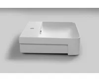 ISVEA SOTT AQUA keramické umyvadlo polozápustné, 59x49cm, bílá (5)