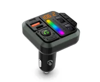FM transmitter do auta | Pevný | Hands free volání | 1 " | Jantarová obrazovka | Bluetooth® | PD 18 W / PD 24 W | Rychlé nabíjení | Posílení basů | Google Assistant / Siri | Černá (2)