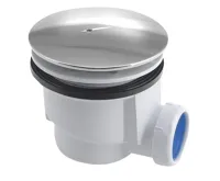 AQUALINE Vaničkový sifon, průměr 90mm, DN40, krytka ABS/chrom