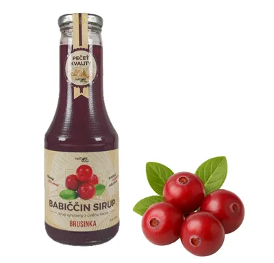 Nature NoTea Babiččin sirup Brusinka 500 ml