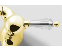 SAPHO KIRKÉ CRYSTAL nástěnná sprchová baterie, páčka krystal, zlato (3)