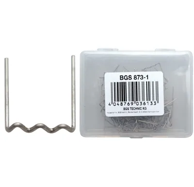 BGS U-profil spony, zahnuté, náhradní, balení 100ks; 0,6mm