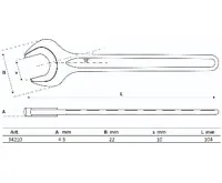 BGS Klíč plochý 10,0 mm, jednostranný (1)