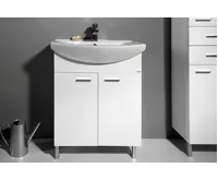 AQUALINE ZOJA umyvadlová skříňka 61,5x74x32cm, bílá, 2x dvířka (6)