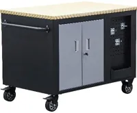 BGS Dílenský vozík, 2× 5 zásuvek, 1 skříňka, prázdný (5)