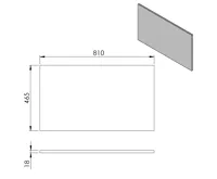 SAPHO Deska DTDL 81x1,8x46,5cm, dub cuneo (2)