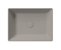 GSI KUBE X keramické umyvadlo na desku, 50x37cm, tortora mat (3)