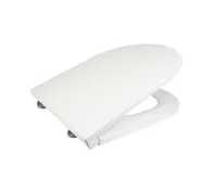 Samozavírací WC sedátko slim, duroplast, bílé, s odnímatelnými panty CLICK